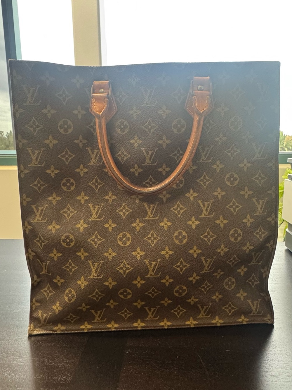 Louis Vuitton Monogram Canvas Tote in Brown